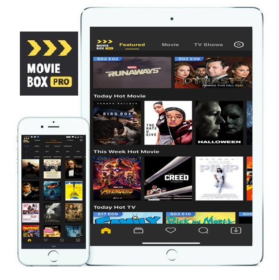 The app box. Moviebox Pro. Moviebox. Moviebox Pro TV.