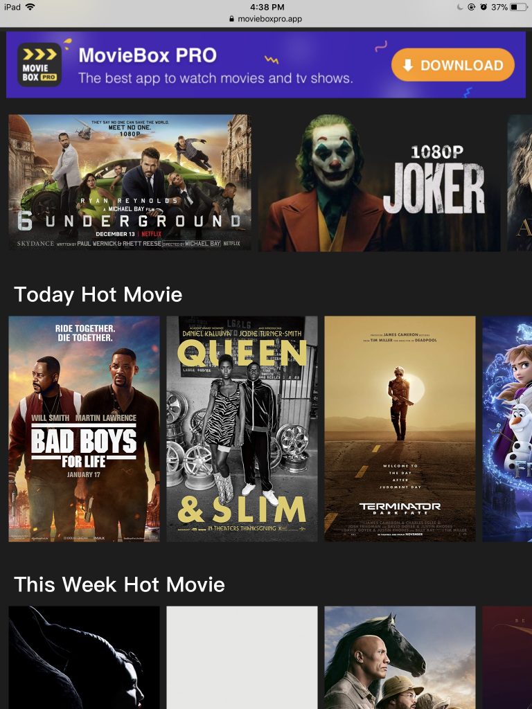 Moviebox Pro iOS